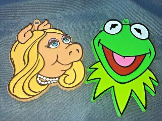 Vintage Hallmark Painted Muppets Cookie Cutters Miss Piggy & Kermit The Frog