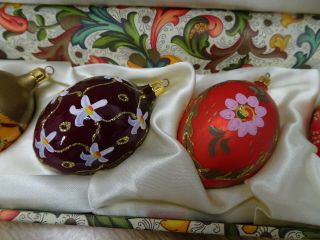 The Museum Company Hand Painted Eggs Made In Germany Easter Boxed Set Of 6