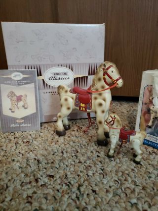 Vintage Hallmark Kiddie Car Classics 1939 Mobo Horse With Matching Ornament