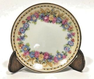 Vintage Charles Ahrenfeldt Limoges France Porcelain Pin Dish - 3 1/4 " D