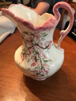 1945 Hand Painted Pitcher By Cash Family