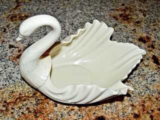 Large Vintage Lenox Porcelain Swan Dish Centerpiece Bowl Figurine 9 " Long