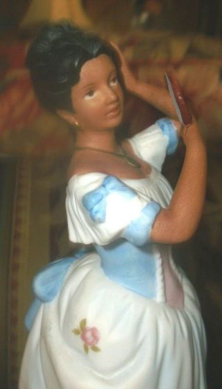 Vintage 1970s African American Ceramic Figurine Homco 1431 Victorian Lady 8.  5 - In