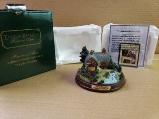 Thomas Kinkade “a Quiet Evening " Battery Lighted Cottage House