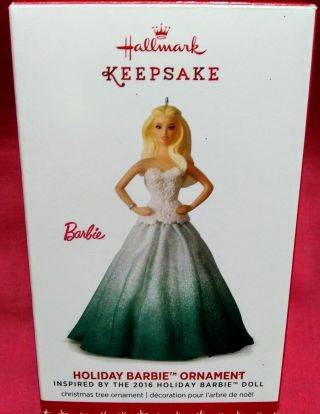 Hallmark Keepsake Holiday Barbie Christmas Ornament 2016