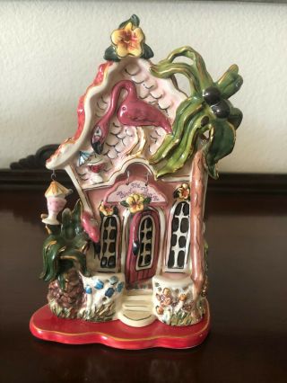 Clayworks Blue Sky " The Thirsty Flamingo Candle House " By Heather Goldminc