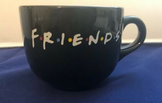 Vintage Friends Tv Show Mug 1995 Black Oversized Warner Bros Coffee Tea Soup Cup