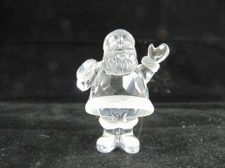 Swarovski Figurine Silver Crystal Santa With Blue Eyes 7475 Authentic W/ Box