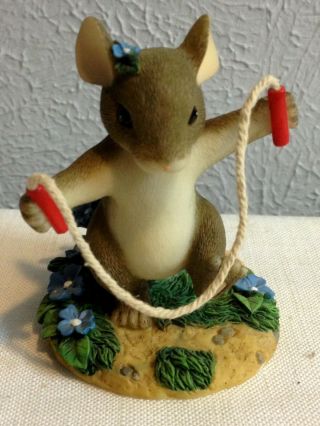 Charming Tails Just A Hop Skip And Away Mouse Figurine Fitz And Floyd 83/110