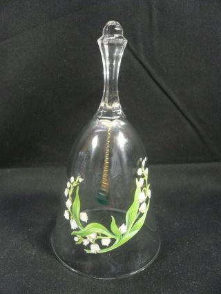 Avon Lily Of The Valley 24 Full Lead Crystal (may) Glass Bell