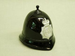 Souvenir Bell Mini English Bobby Hat Uk Metroplitan Police Helmet Black Metal
