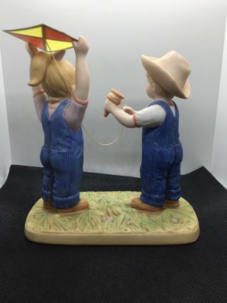Denim Days Figurine Let ' s Fly a Kite Home Interiors and Gifts 15000 - 05 w/tag 3