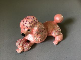 Pink Poodle Jeweled Trinket