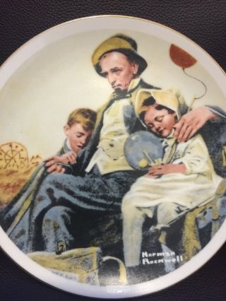 Norman Rockwell Limited Edition Collector Plate Imm Japan Fine Porcelain 6 "
