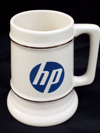 Vintage Hp Hewlett - Packard Computer Advertising Stein Tankard Ceramic Mug Cup