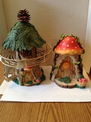 Two Piece Hallmark Fairy Garden House Resin Decoration