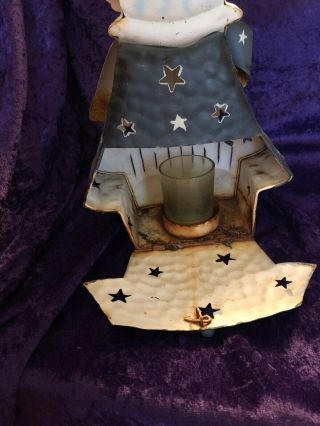 Home Interior Uncle Sam Candle VOTIVE Holder Tin Lantern 4th Of July 3