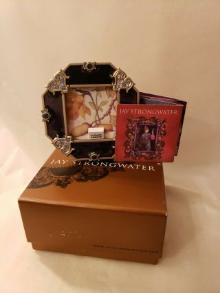 Jay Strongwater Enamel And Swarovski Crystal Octagonal 3” Picture Frame