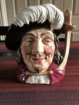 7.  25” Large Royal Doulton Porthos - 3 Musketeers Character Jug D6440