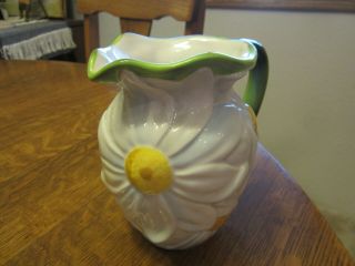 Floral Teleflora Gift Daisy Victorian Flower Vase Porcelain Ceramic 2