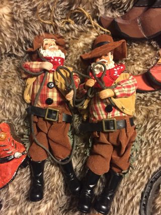 Set Of 27 Large Western Themed Christmas Ornaments