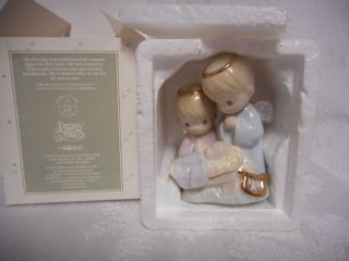 Precious Moments Enesco Nativity Angels Jesus Ornament Avon Holy Family
