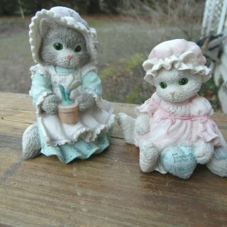 Set Of 8 Calico And Priscilla Hilman Kitten Figurines And 1 Music Box One.  9 Tota