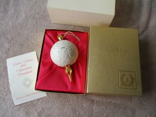 1982 Lenox China Christmas Ornament 1st In Limited Series,  Includes Box - - S3