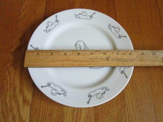 James Thurber Art Collectible Plate Dog reading Book Decorative 3