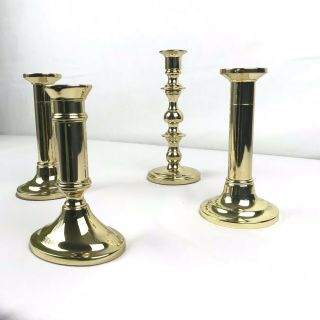 Set Of Four Baldwin Brass Candlesticks Candle Holders