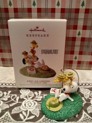 Hallmark Peanuts First Aid Lessons 2018 Christmas Ornaments Snoopy And Woodstock