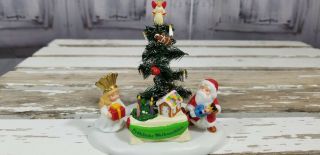 Dept 56 Village Xmas Holiday Ho Train Frohliche Weihnachten German Tree Merry