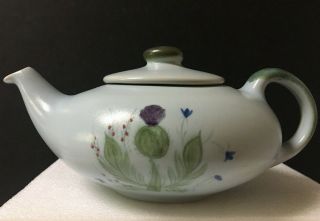 Buchan Portobello Scotland Stoneware Tea Pot Thistle 4 Cups Euc 296 3 6