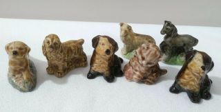 7 Red Rose Wade Whimsies Figure Animals - Dogs,  Cat & Horse