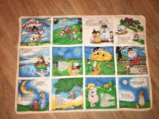Mary Engelbreit Baby Quilt Blanket Mother Goose Cow Nursery Rhymes 38 × 29 Bxd