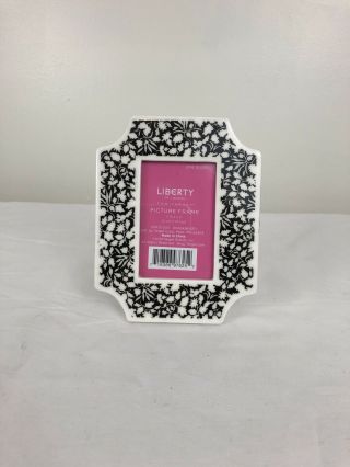 2010 Liberty Of London For Target Picture Frame,  2”x3”,  Black And White Floral