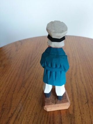 Nautical Hand Carved Wooden Sea Captain Sailor 6 1/4 
