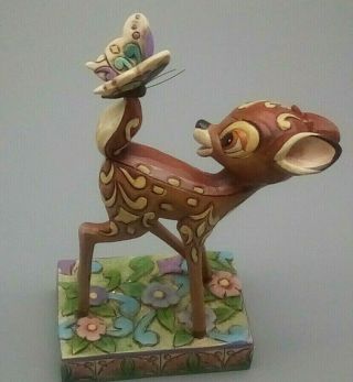 Disney Traditions Jim Shore ' Wonder of Spring ' Bambi Figurine 4010026 EUC BIN 2