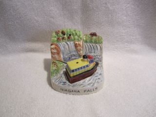 Vintage Niagara Falls With Boat Salt And Pepper Shakers 3 Piece Set