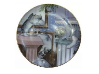 Mischief Makers Country Kitties 8 - 1/2 " Collector Plate 1988 Hamilton Collect