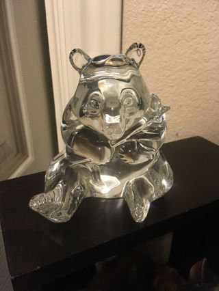 Waterford Lead Crystal Heavy 4 1/2 " Panda Bear Figurine Ireland