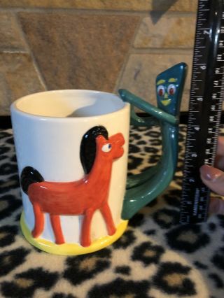 Vintage Gumby And Pokey Coffee Mug By Clay Art 1997