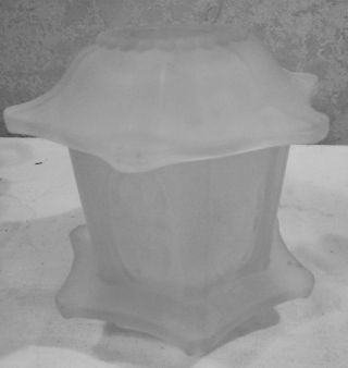 Tea Light Satin Glass Pagoda Voltive Candle Holder