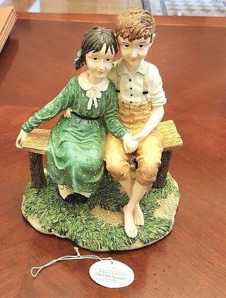Large Figurine Inspired By Norman Rockwell " The Little Spooners " By Islandia