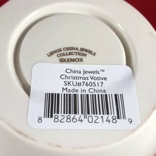 Lenox China Jewels Snowman Christmas Votive Holder Porcelain Gold Gilded 5