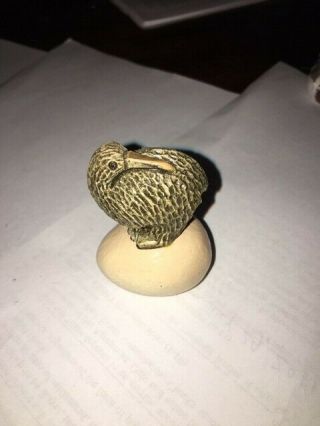 Small Bird Sitting On Egg Figurine