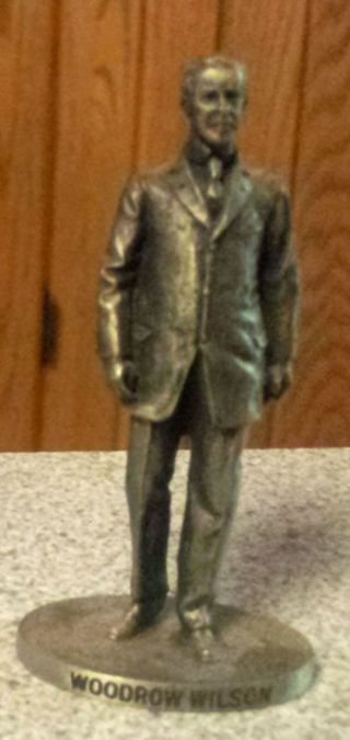 Woodrow Wilson Pewter Figurine 28th President Danbury David A.  Larocca