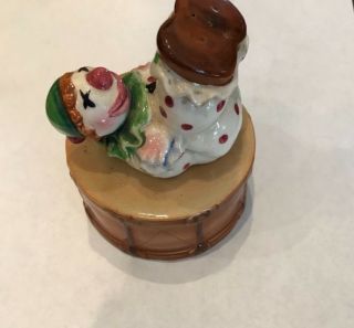 Vintage Japan Ceramic Clown Salt And Pepper Set