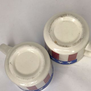 Set of 2 Vintage Sambo ' s Stars And Stripes Coffee Mugs Cups Patriotic 4