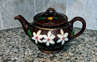 Vintage Flowered Tea Pot Made By Royal Canadian Art Pottery